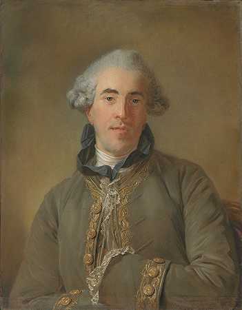 狄奥菲勒·范罗贝斯肖像`Portrait of Théophile Van Robais (1770) by Jean-Baptiste Perronneau