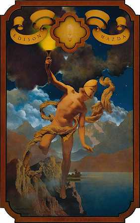 普罗米修斯`Prometheus (1919) by Maxfield Parrish