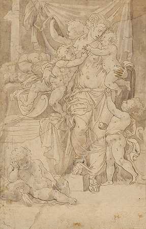 明爱II`Caritas II (1557) by Vincent Sellaer