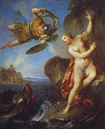 珀尔修斯和安德洛墨达`Perseus and Andromeda (1723) by François Lemoyne