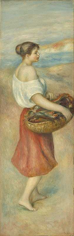 `Girl with a Basket of Fish (c. 1889) -