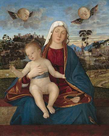 圣母子`Madonna and Child (c. 1505~1510) by Vittore Carpaccio