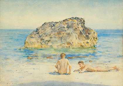 日光浴者`The Sunbathers by Henry Scott Tuke
