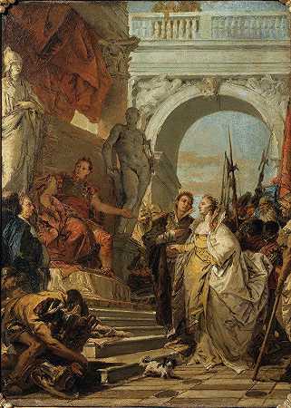 Scipio的节制`The Continence of Scipio by Giovanni Battista Tiepolo