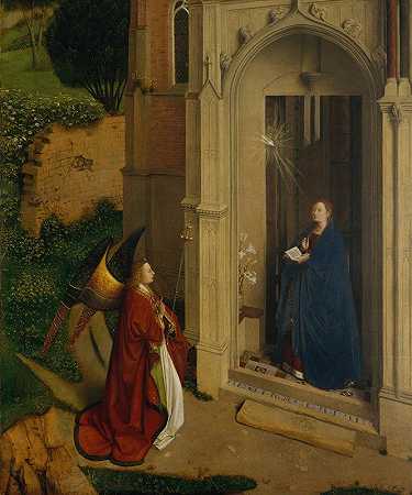 公告`The Annunciation (ca. 1450) by Petrus Christus