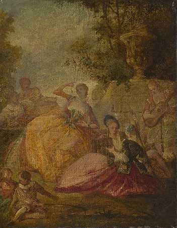 转移`Divertissement (18th century) by French School