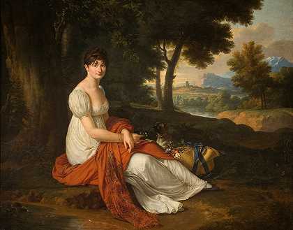 米莎·斯科特尼基的妻子埃尔·比埃塔·斯科特尼卡·内伊·拉斯基维奇（1781-1849）的肖像`Portrait of Elżbieta Skotnicka née Laskiewicz (1781–1849), Wife of Michał Skotnicki (1807) by Francois Xavier Fabre