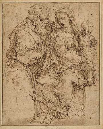 神圣的家庭`The Holy Family (1515) by Baldassare Peruzzi