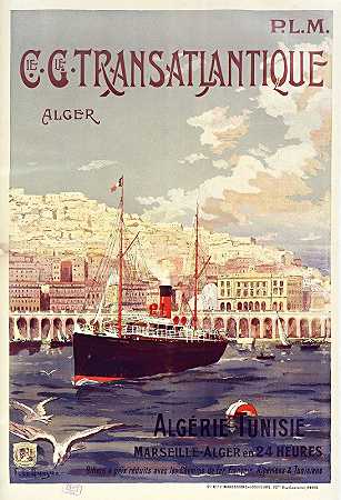 公司。跨大西洋CLE，阿尔及尔`Cie.Cle Transatlantique, Alger (1901) by Fernand Le Quesne