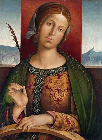 亚历山大的圣凯瑟琳`Saint Catherine of Alexandria (1500 ~ 1530) by Francesco Zaganelli di Bosio
