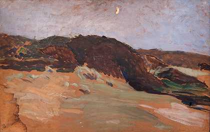 瓦伯格风景`Landscape Varberg (1893) by Richard Bergh