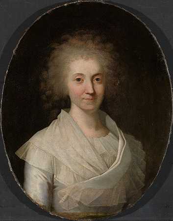 马伦·朱尔的肖像。`Portrett av Maren Juel (1780s) by Jens Juel