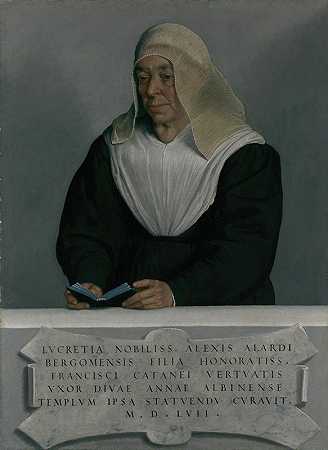 卢克雷齐亚·阿格利亚迪·维托瓦（1490-1558）`Lucrezia Agliardi Vertova (1490–1558) (1557) by Giovanni Battista Moroni