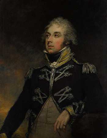 兰顿的詹姆斯·科伯恩肖像`Portrait of James Cockburn of Langton by Arthur William Devis