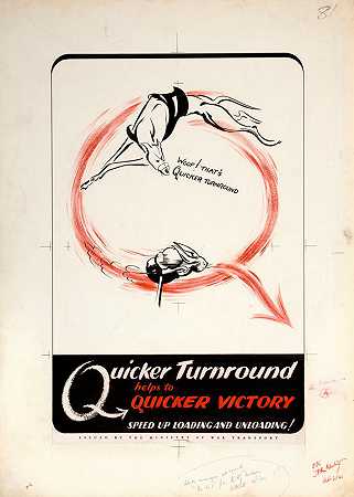 更快的转身有助于更快的胜利。加快装卸速度！5.`Quicker turnround helps to quicker victory. Speed up loading and unloading! 5 (1939~1946)
