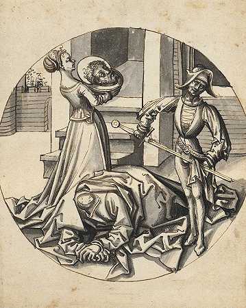 施洗约翰的斩首`The beheading of John the Baptist (1500) by Circle Of Hans Holbein The Elder