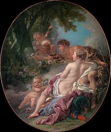 安吉丽卡和梅多罗`Angelica and Medoro (1763) by François Boucher