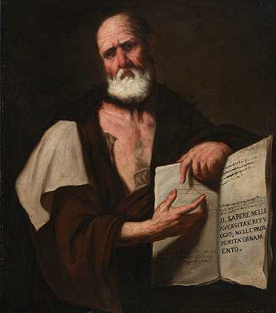亚里士多德`Aristotle by Luca Giordano