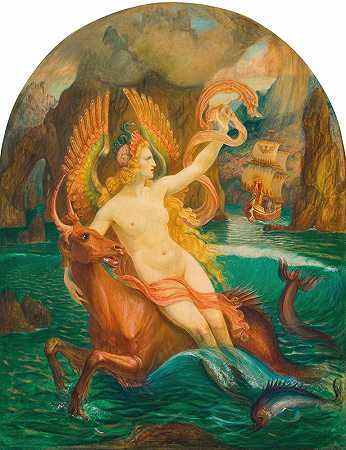 美人鱼`La Sirène (1897) by Armand Point