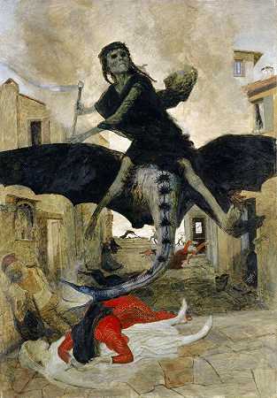 瘟疫`The Plague (1898) by Arnold Böcklin