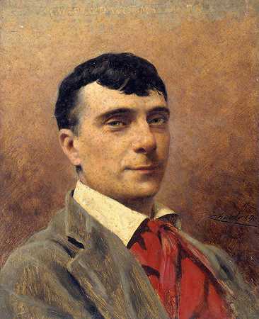 古斯塔夫·沃姆斯肖像（1836-1910），法国喜剧协会会员`Portrait de Gustave Worms (1836~1910), sociétaire de la Comédie~Française (1885) by Théobald Chartran