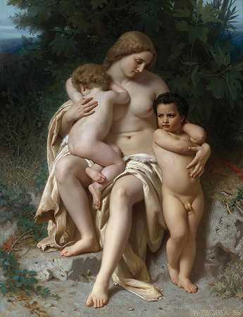 第一次不和（该隐和亚伯）`La Première Discorde (Cain And Abel) (1861) by William Bouguereau