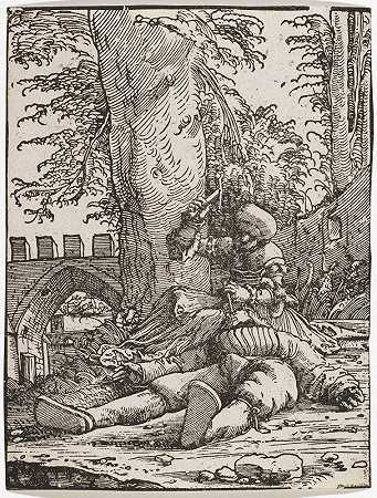 杰尔杀了西西拉`Jael tötet Sisera (1523) by Albrecht Altdorfer