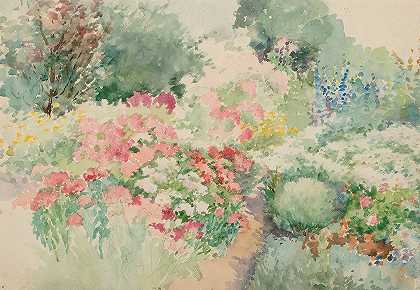 花园`Flower Garden (1908) by Theodore Earl Butler