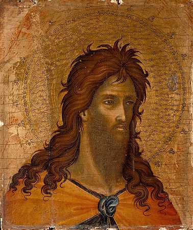 施洗者圣约翰`St. John the Baptist (circa 1350) by Paolo Veneziano