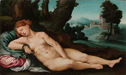 垂死的克利奥帕特拉`The Dying Cleopatra (c. 1520 ~ c. 1524) by Jan van Scorel