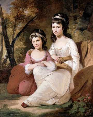 伊丽莎和玛丽·戴维森`Eliza and Mary Davidson by Tilly Kettle