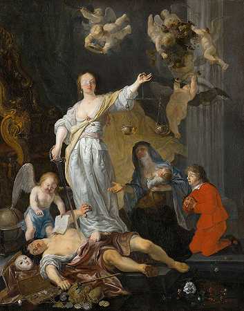 正义的胜利`The Triumph of Justice (C. 1655 ~ 1660) by Gabriel Metsu