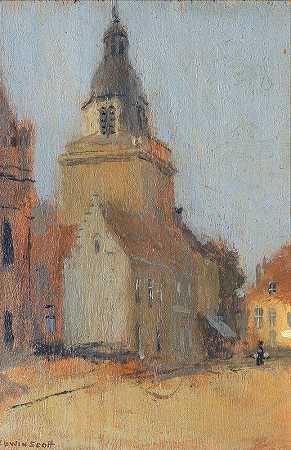 城市教堂`Eglise de Ville by Frank Edwin Scott