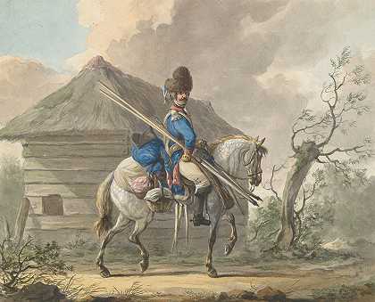 荷兰掷弹兵卫队龙骑兵`Dutch Dragoon of the Grenadier Guard (1776) by Dirk Langendijk