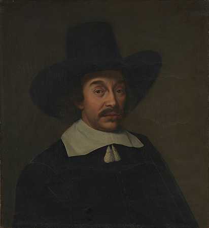 一个男人的肖像，可能是简·德·胡赫（1608-1682）`Portrait of a Man, possibly Jan de Hooghe (1608~1682) (1658) by Paulus Hennekyn