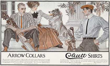 箭头项圈。Cluett衬衫`Arrow collars. Cluett shirts (1895 ~ 1917) by J.C. Leyendecker