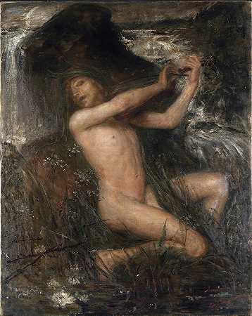 水精灵`The Water Sprite (1882) by Ernst Josephson
