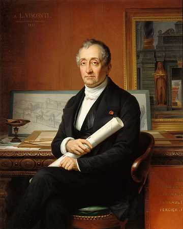 Louis Visconti（1791-1853），建筑师`Louis Visconti (1791~1853), architecte (1854) by Théophile Auguste Vauchelet