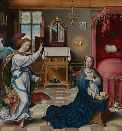 公告`The Annunciation (ca. 1525) by Joos Van Cleve