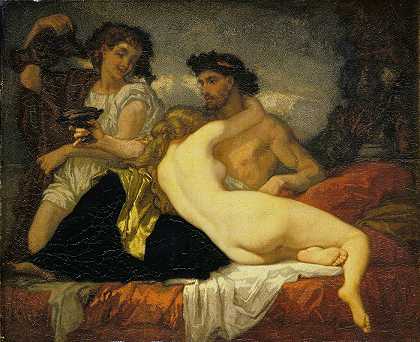 霍勒斯和莉迪亚`Horace and Lydia (1843) by Thomas Couture