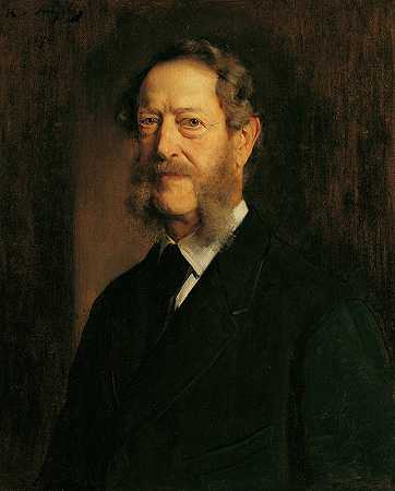 诗人阿纳斯塔修斯·格伦（化名安东·亚历山大·格拉夫·冯·奥尔斯佩格）`Der Dichter Anastasius Grün (alias Anton Alexander Graf von Auersperg) (1876) by Heinrich von Angeli