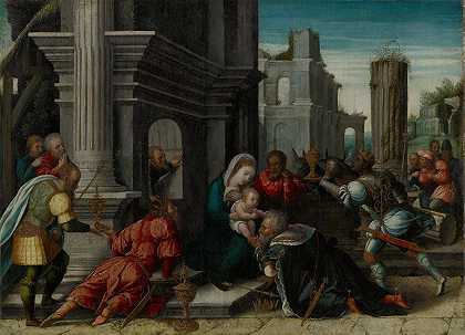 三博士的崇拜`The Adoration of the Magi (1533) by Bernard van Orley