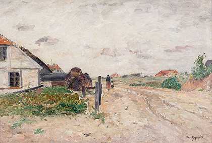 来自斯卡根的风景`Landscape from Skagen (1878) by Wilhelm von Gegerfelt