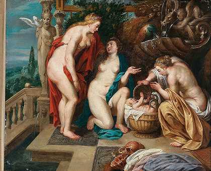 Cecrops的女儿们找到了孩子Erichthonius`The Daughters Of Cecrops Finding The Child Erichthonius by Follower of Peter Paul Rubens