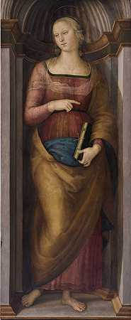 安提阿圣玛格丽特`Saint Margaret of Antioch (between 1505 and 1507) by Pietro Perugino