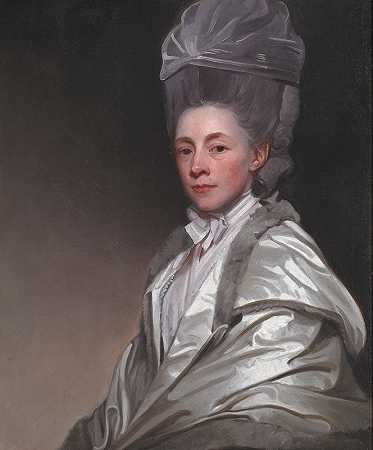 简·道克斯·罗宾逊画像`Portrait of Jane Dawkes Robinson (1778) by George Romney