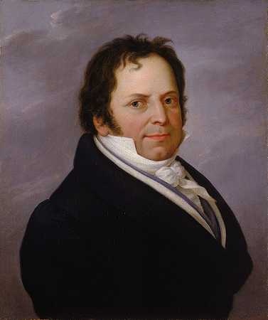 埃尔兹·埃利亚斯·赖斯肖像`Portrait of Herz Elias Reiss (circa 1830) by Gotthelf Leberecht Glaeser