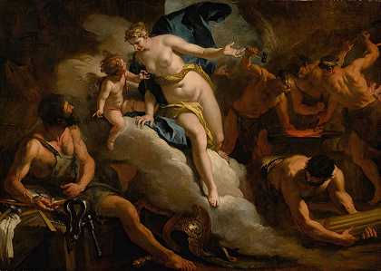 维纳斯在瓦肯熔炉中`Venus In The Forge Of Vulcan by Sebastiano Ricci