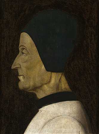 洛伦佐·朱斯蒂尼亚尼肖像`Portrait of Lorenzo Giustiniani (1465) by Gentile Bellini
