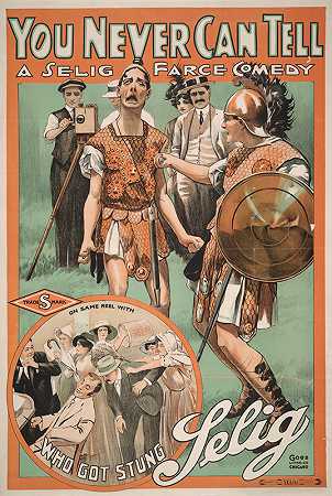 你永远也说不出塞利格的闹剧喜剧。`You never can tell A Selig farce comedy. (1914) by Goes Litho. Co.